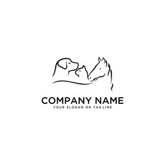 logo design Horse Dog Cat vector template