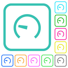 Speedometer vivid colored flat icons