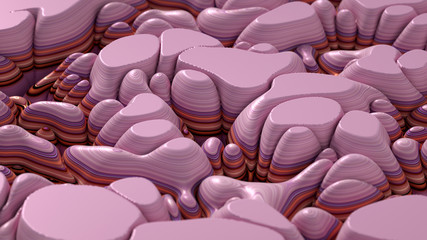 Fototapeta premium Soft, nice abstract background in bright colors. 3d illustration, 3d rendering.