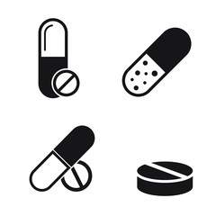 Capsule vector icon, flat vector isolated icon