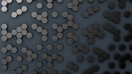 Interior pattern, architectural background. 3d illustration, 3d rendering.