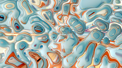 Bright background with a volumetric pattern and print. 3d illustration, 3d rendering.