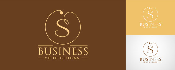 Business corporate letter “S” logo design vector. Simple & clean design of letter S logo vector template. Ready to use for Beauty, Fashion, Restaurant, Art, Décor industry. Luxury, Modern & Premium ID