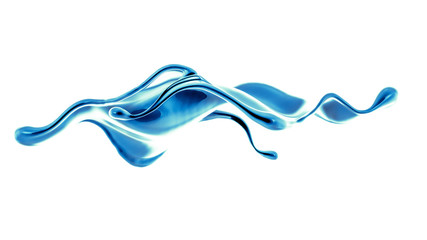 Splash fluid. 3d illustration, 3d rendering.