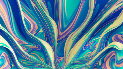 Bright background with a volumetric pattern and print. 3d illustration, 3d rendering.