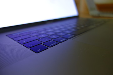 Computer keyboard. Selective focus
