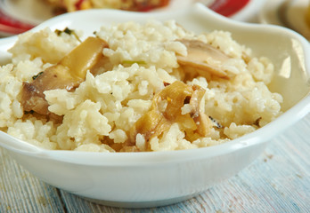 Spinach Feta mushroom   Risotto