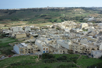 Fototapeta na wymiar Marsalforn, also written as M'Forn, a town on the north coast of Gozo, the second largest island of the Maltese archipelago