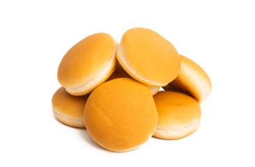 hamburger buns isolated