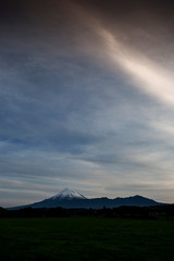 Mount Taranaki at dusk