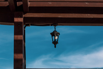 old street lamp on the roof