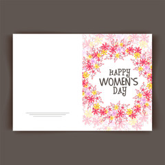 Fototapeta na wymiar Greeting Card for Women's Day celebration.