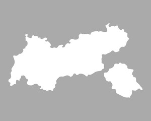 Obraz premium Karte von Tirol