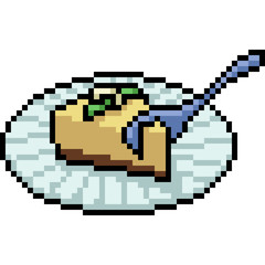 vector pixel art cake restaurant