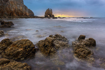 Portizuelo beach in Luarca, Asturias, Spain