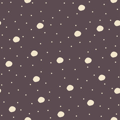Seamless Pattern with big bubbles and dots