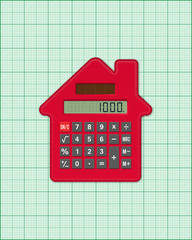Plotting graph grid paper background and Calculator House