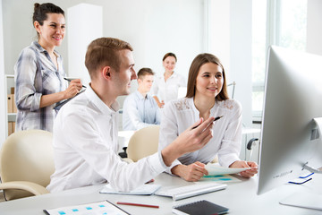 Business people working together in the office