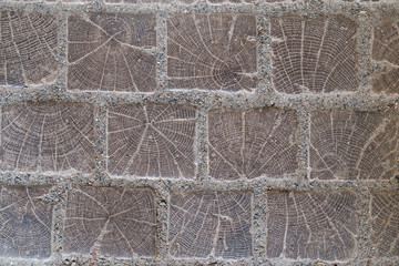 Beautiful background of a wooden sidewalk