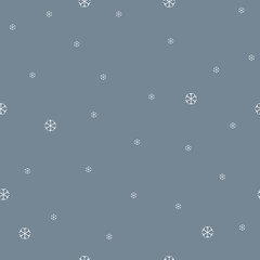 Cute Seamless Winter Pattern with subtle snowflakes
