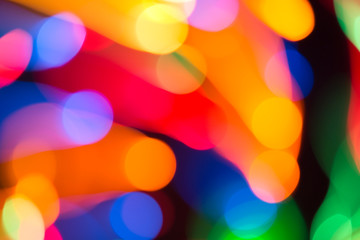 Abstract picture of bright colored dynamic lights