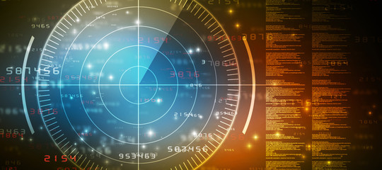 2d illustration Abstract futuristic electronic circuit technology background