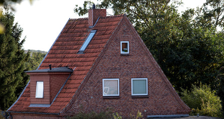 the roof of the house