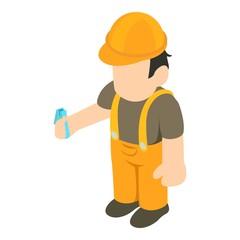 Furniture assembler icon. Isometric illustration of furniture assembler vector icon for web