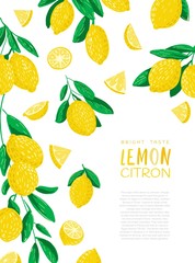 Abstract illustration of lemon.