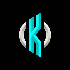 Initial K Gaming eSport Logo Design Modern Template