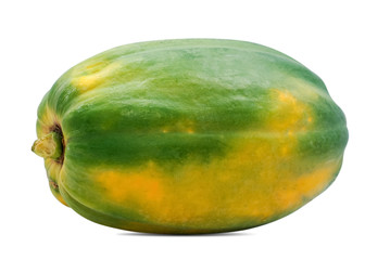 Papaya fruit isolated on white background