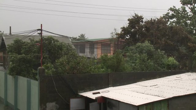 Town Hit By Strong Hurricane Winds - Megi