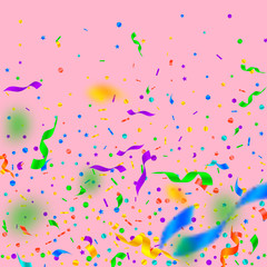 Obraz na płótnie Canvas Streamers and confetti. Festive tinsel and foil ri