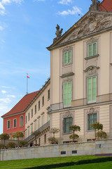 Royal Castle in Warsaw, built in the 16th century as a seat of official residence of the Polish monarchs. Saxon baroque facade, Warsaw, Poland