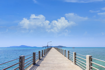 Bridge to pier at Rawai Beach, Phuket, Thailand
