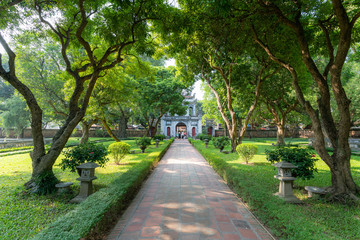 Main road to Temper of Literature ( Van Mieu ) - Vietnam first national university, was built in 1070