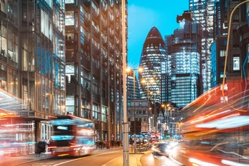  Londen stadszicht verkeer & 39 s nachts © william87