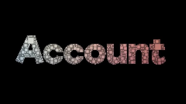 Budget Account Pixelated Text Morphing Looping Boxes With Glitch Effect