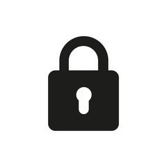 locked icon isolated on white background. Vector illustration. Eps 10. - Vector