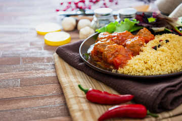 Delicious Provencal and semolina meatballs