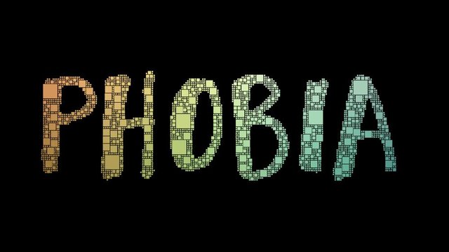Social Phobia Pixelated Text Morphing Looping Pixels With Glitch Effect