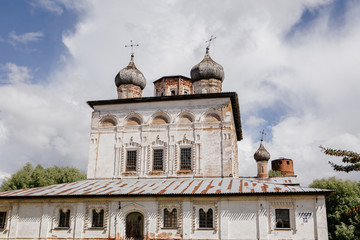 Abandoned Derevyanitskiy Orthodox monastery. Novgorod, Russia