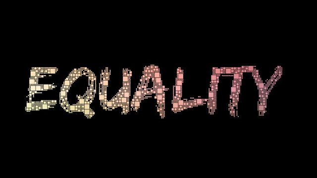 Marriage Equality Pixelated Text Changing Looping Pixels With Glitch Effect