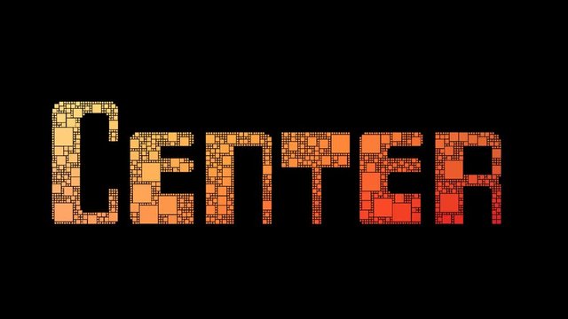 Call Center Pixelated Text Transforming Looping Squares With Glitch Effect