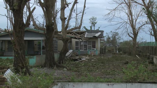 Destroyed School Buildings After Hurricane Landfall - Megi