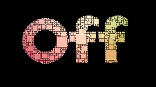 Play Off Pixelated Text Transforming Looping Pixels With Glitch Effect