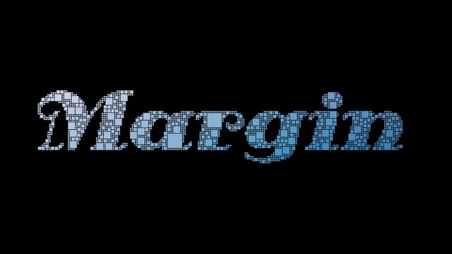 Net Margin Pixelated Text Morphing Looping Grid With Glitch Effect