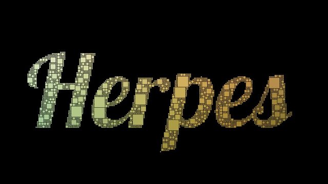 Genital Herpes Pixelated Text Merging Looping Boxes With Glitch Effect