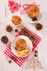 Panettone, italian christmas cake. 