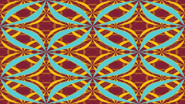 Abstract color motion footage clip with blended transformation of star-like geometric fractal